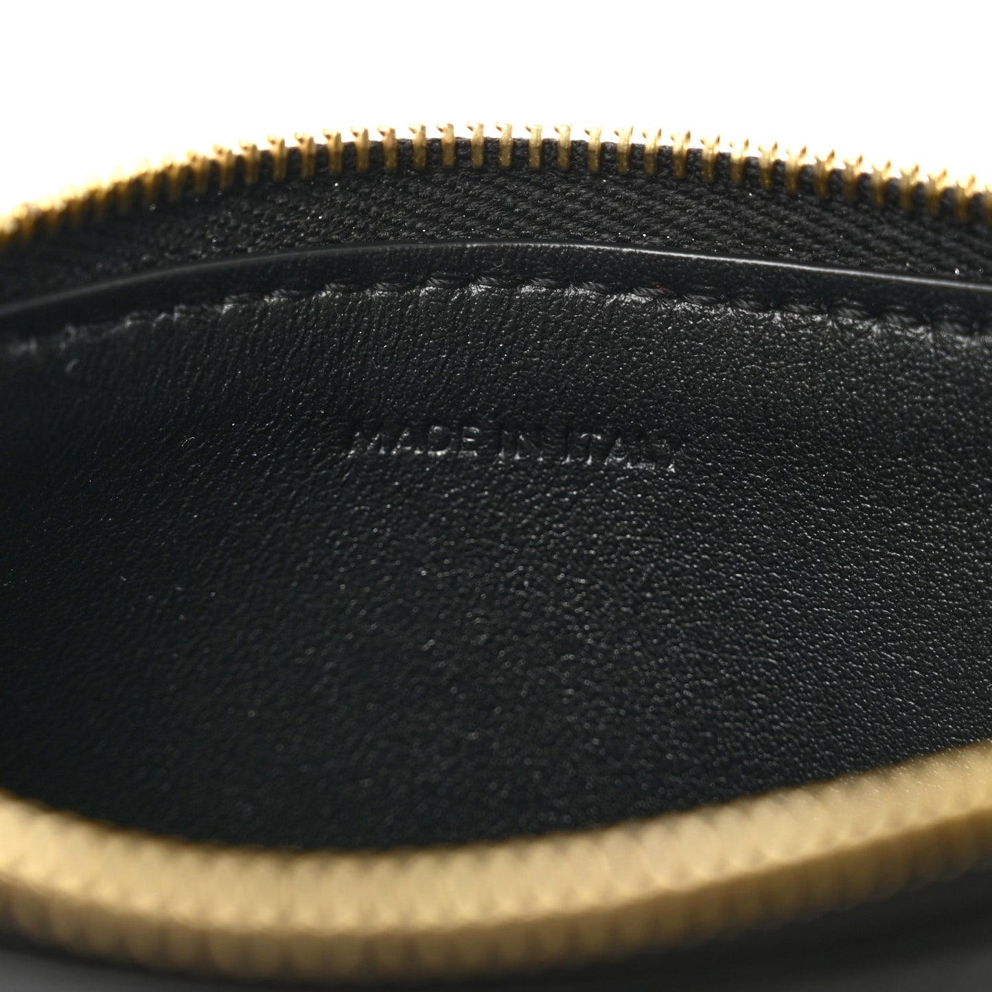 Smooth Calfskin Cuir Triomphe Coin and Card Pouch With Hook Black
