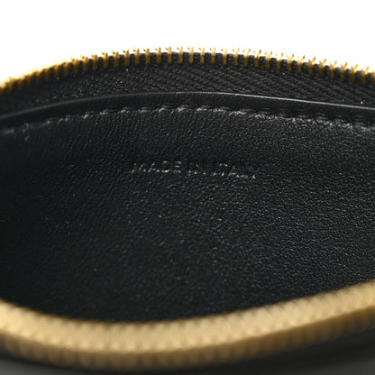 Celine Smooth Calfskin Cuir Triomphe Coin and Card Pouch With Hook Black 6 of 6