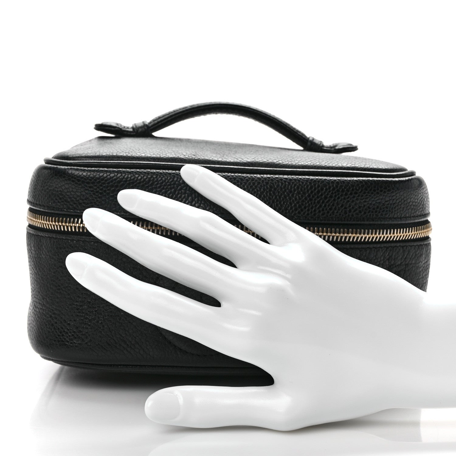 Chanel Caviar CC Vanity Cosmetic Case Black 2 of 15