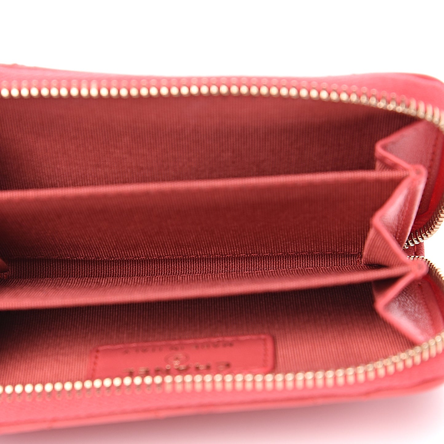 Lambskin Lucky Charms Zip Coin Purse Pink