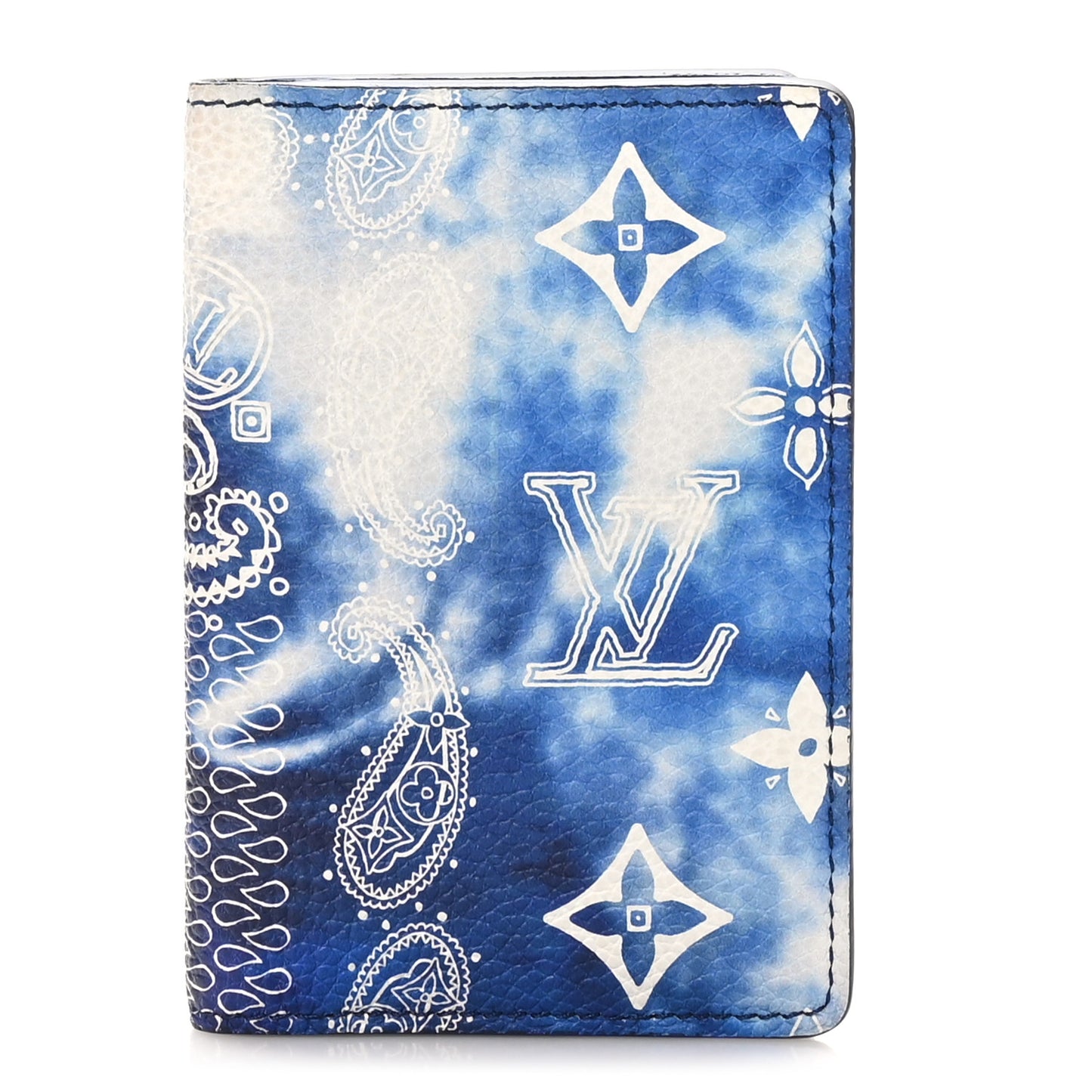Cowhide Monogram Bandana Pocket Organizer Blue