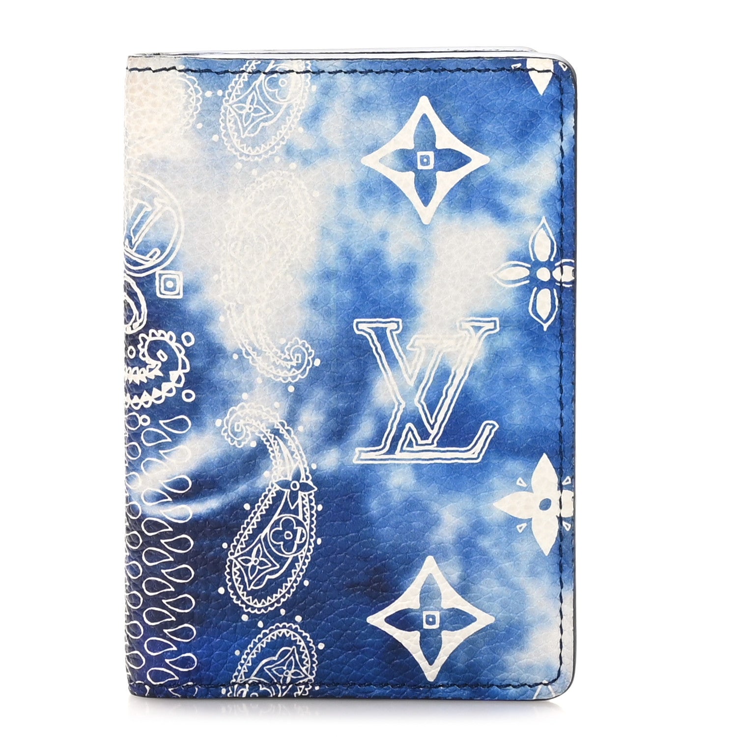 Louis Vuitton Cowhide Monogram Bandana Pocket Organizer Blue 1 of 8