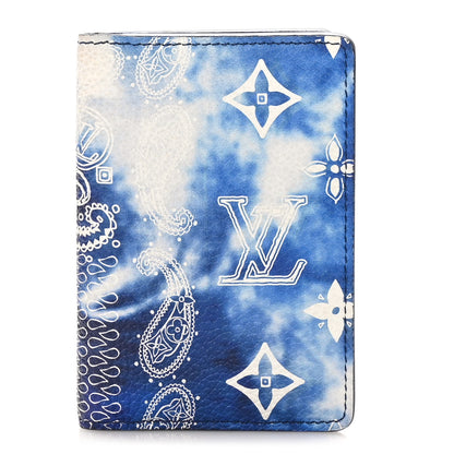 Louis Vuitton Cowhide Monogram Bandana Pocket Organizer Blue 1 of 8