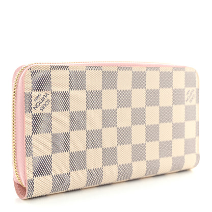 Louis Vuitton Damier Azur Zippy Wallet Rose Ballerine 3 of 7