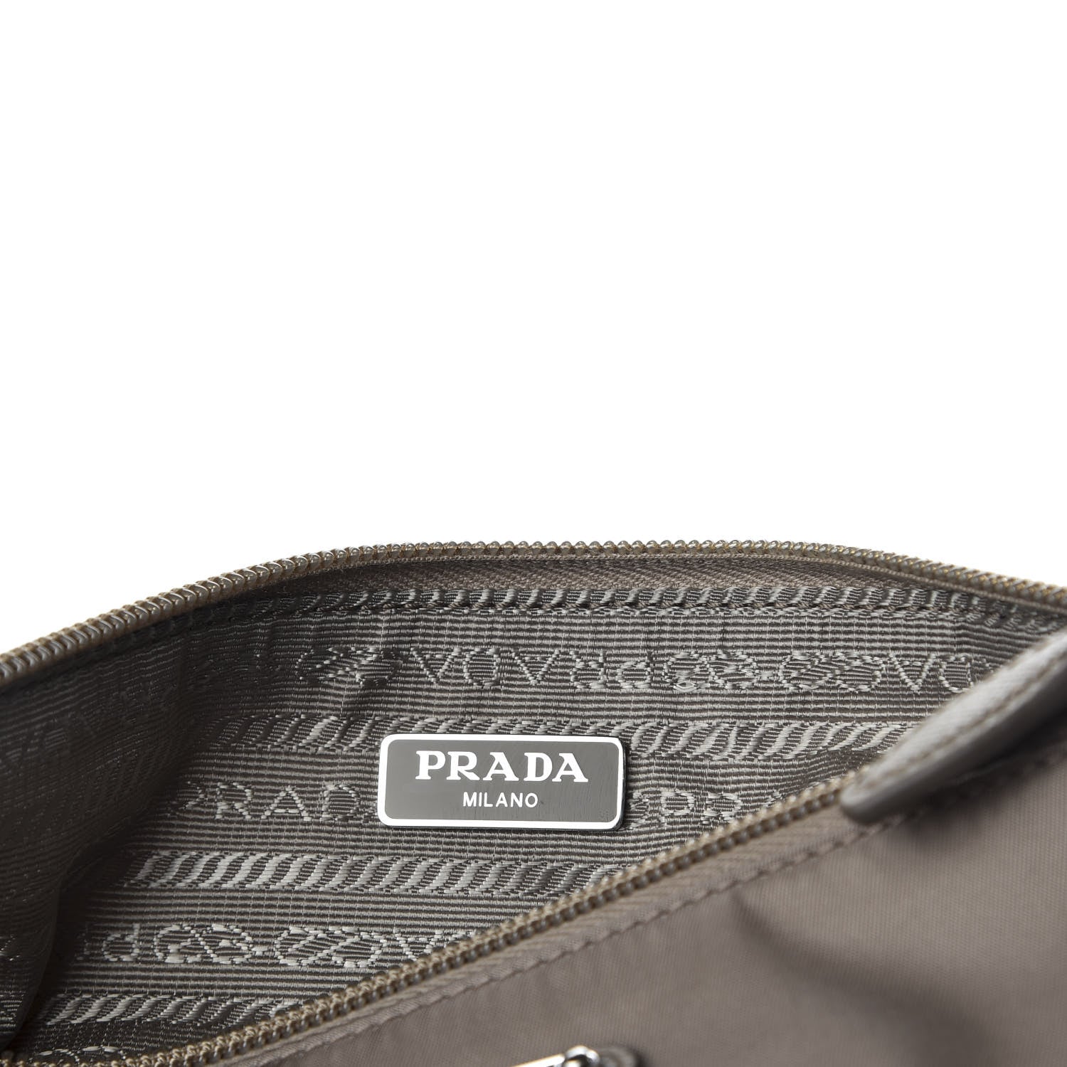 Prada Tessuto Nylon Saffiano Wristlet Argilla 6 of 7