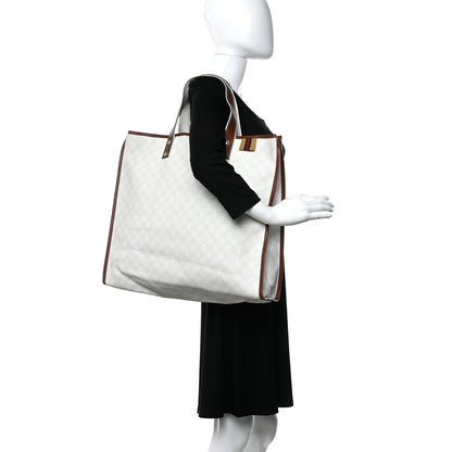 Gucci GG Plus Monogram Large Signature Web Loop Tote White 2 of 10