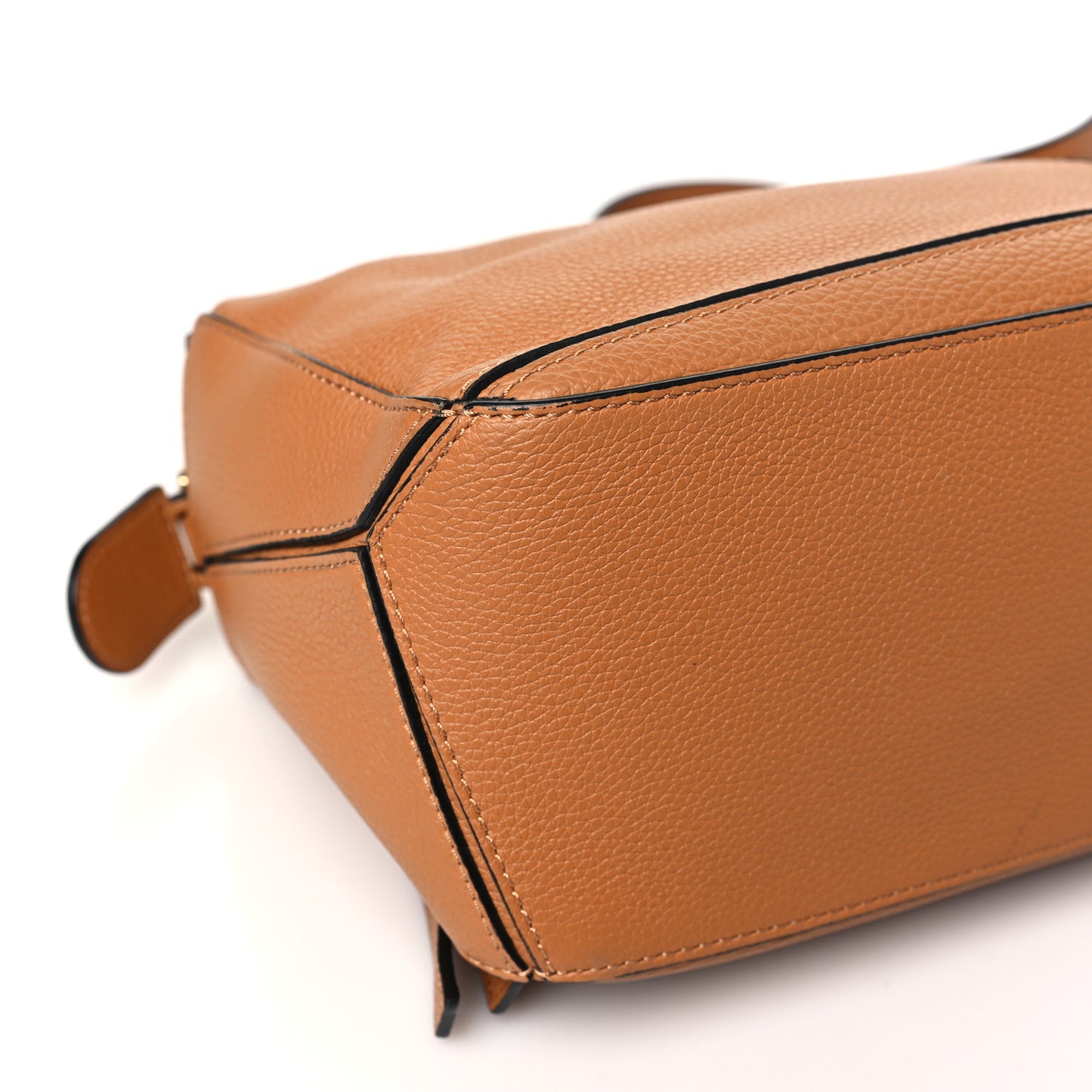 Grained Calfskin Small Puzzle Bag Tan