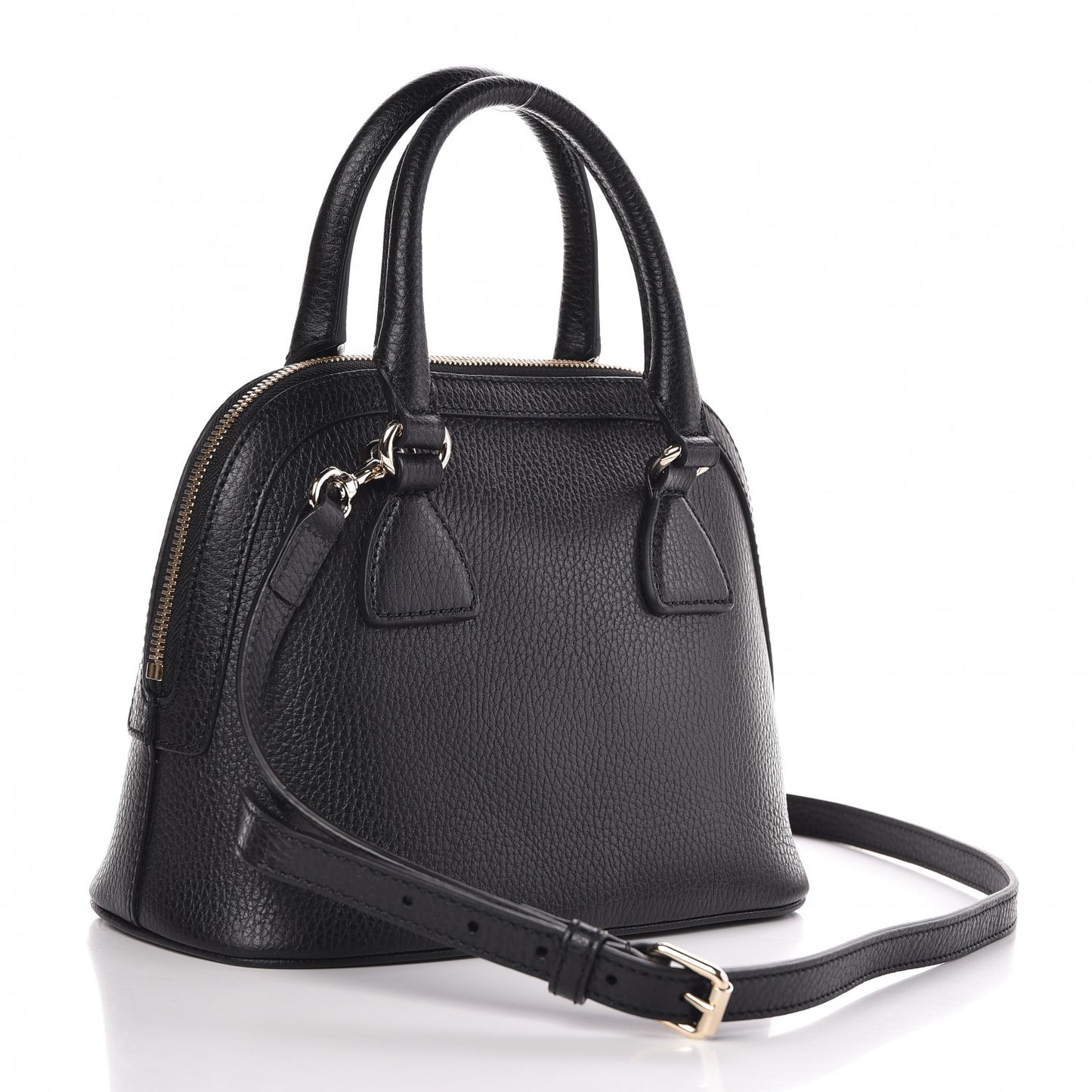 Dollar Calfskin Small GG Charm Dome Bag Black