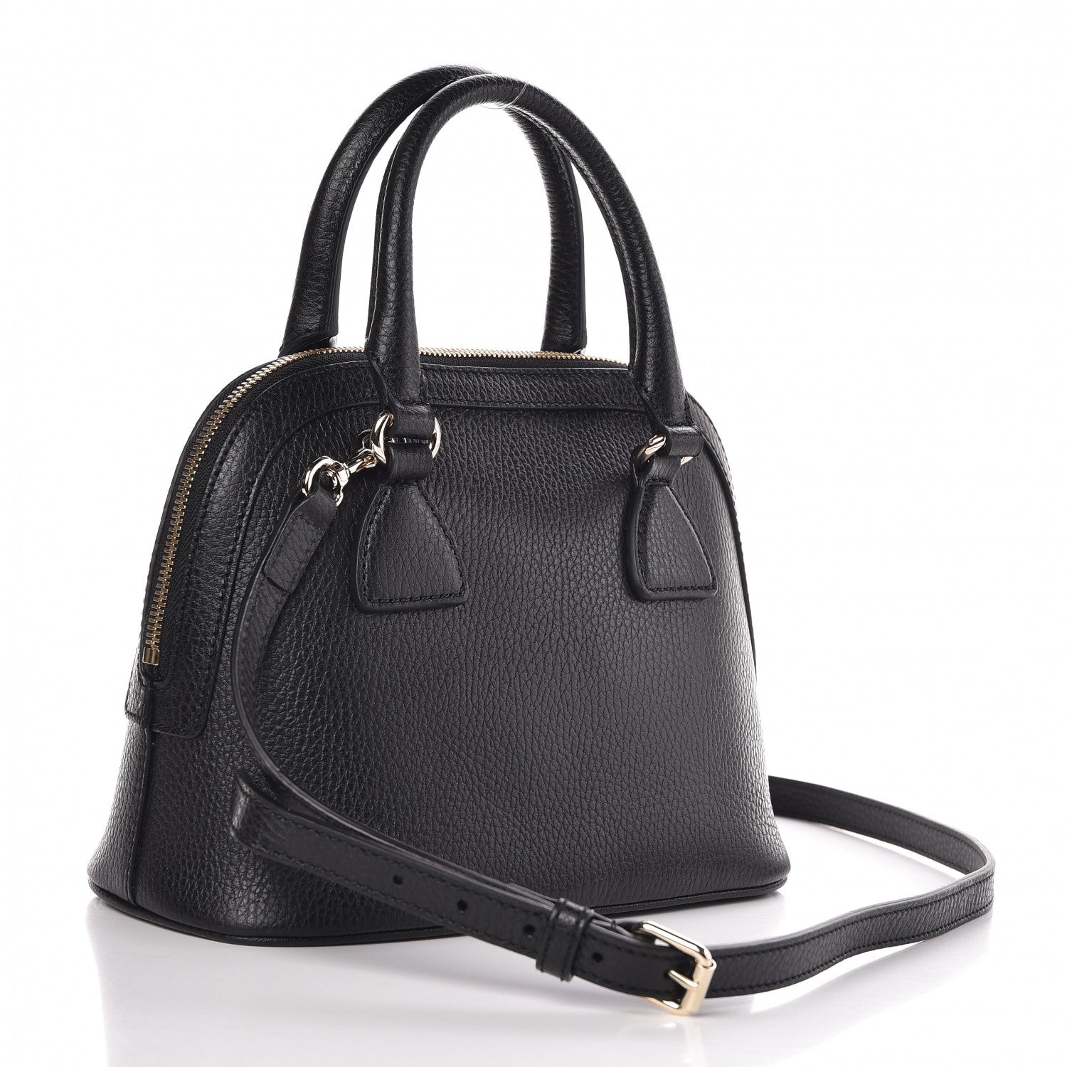 Gucci Dollar Calfskin Small GG Charm Dome Bag Black 3 of 7