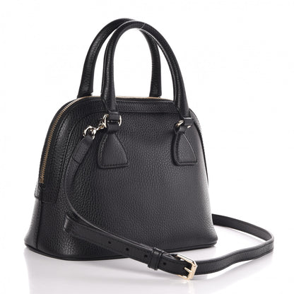 Gucci Dollar Calfskin Small GG Charm Dome Bag Black 3 of 7