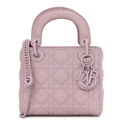 Christian Dior Ultra Matte Calfskin Cannage Mini Lady Dior Lavender 1 of 11