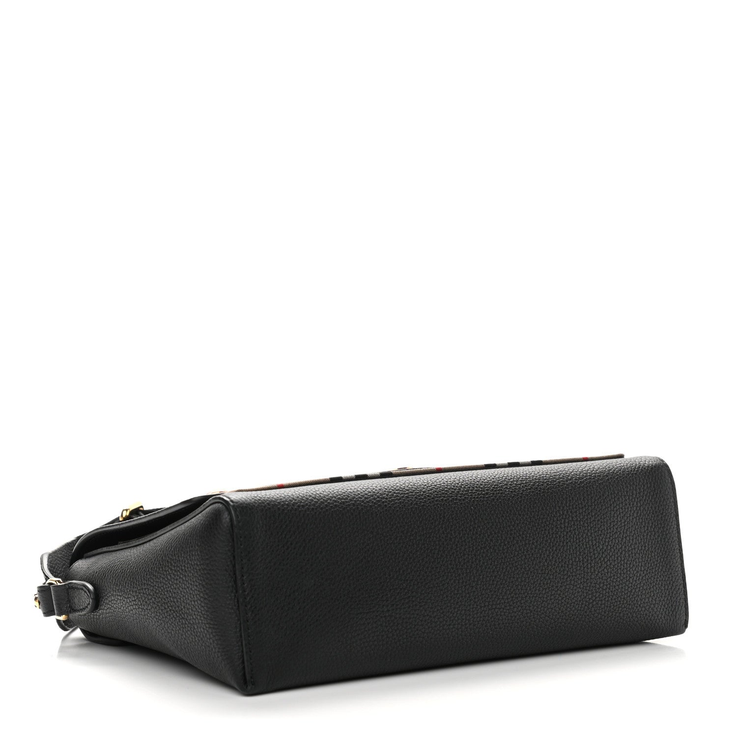 Burberry Grainy Calfskin Vintage Check Note Crossbody Bag Black 4 of 8