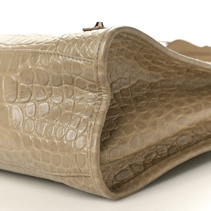Balenciaga Calfskin Crocodile Embossed Classic Gold Hardware City Beige Latte 11 of 11