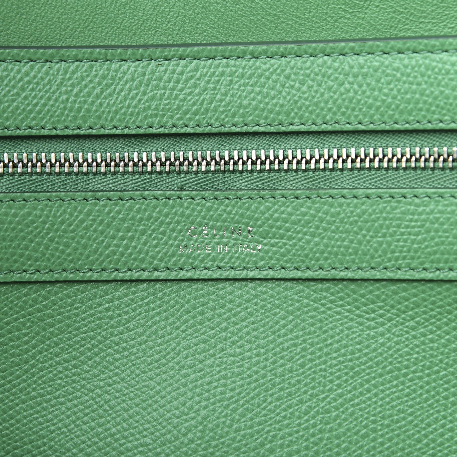 Celine Grained Calfskin Small Horizontal Cabas Phantom Mint 8 of 8