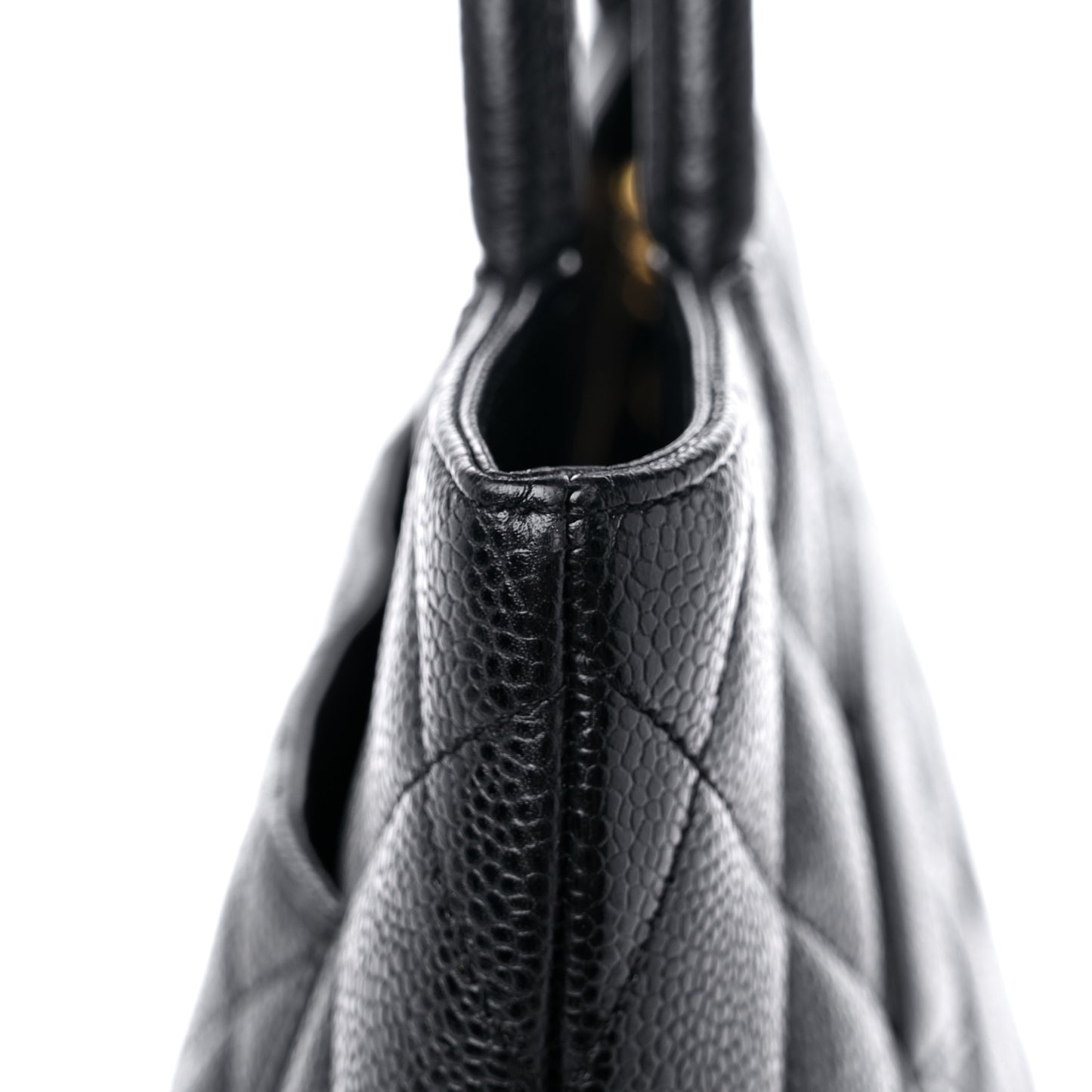 Caviar Quilted Medallion Tote Black
