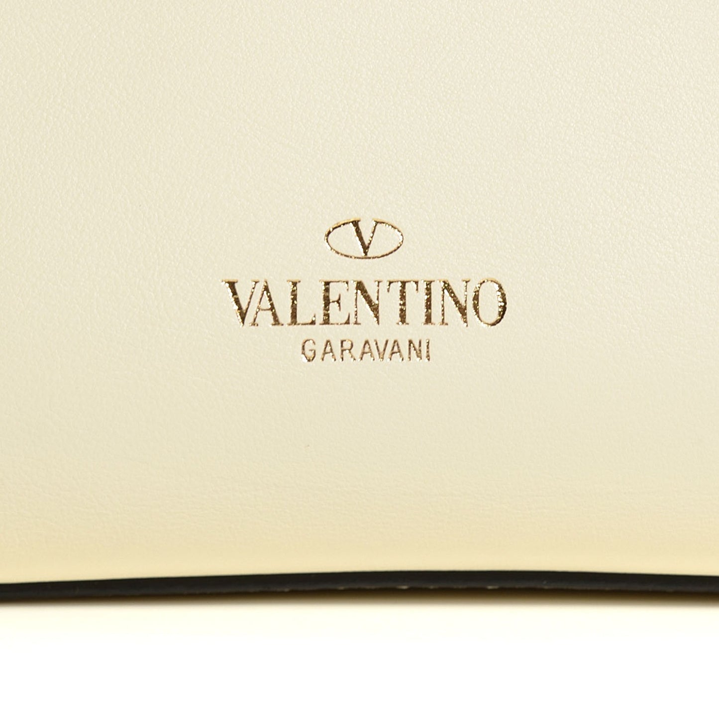 Vitello Rockstud Double Handle Tote Ivory