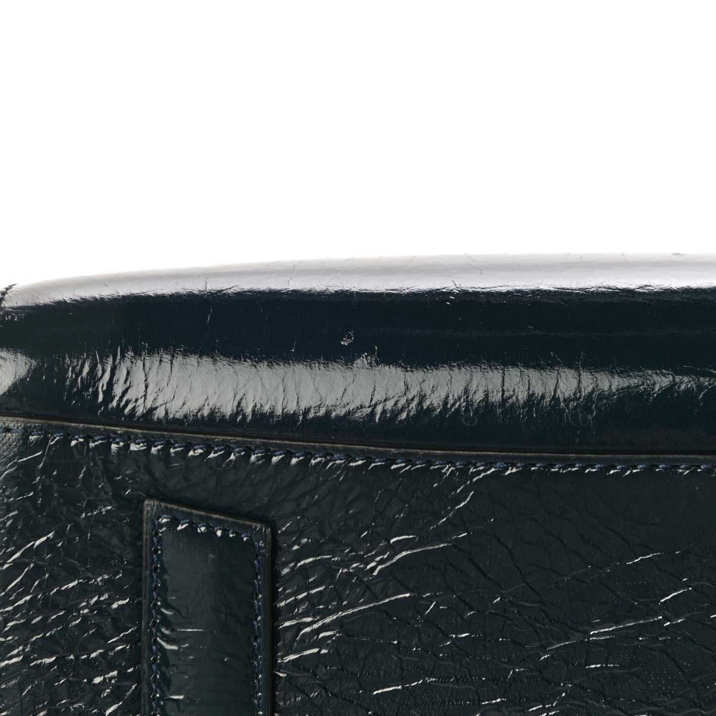 Textured Patent Calfskin Small Antigona Storm Blue