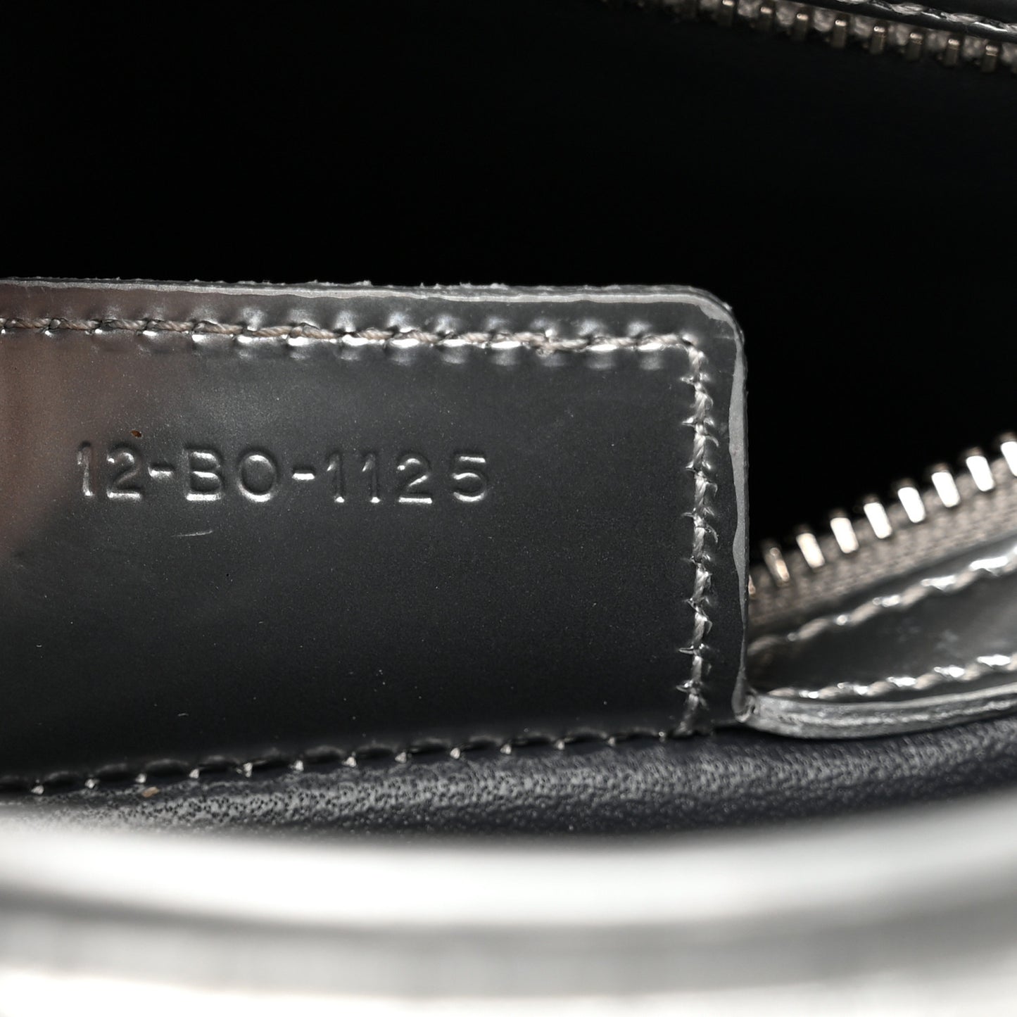 Metallic Patent Micro-Cannage Medium Lady Dior Silver