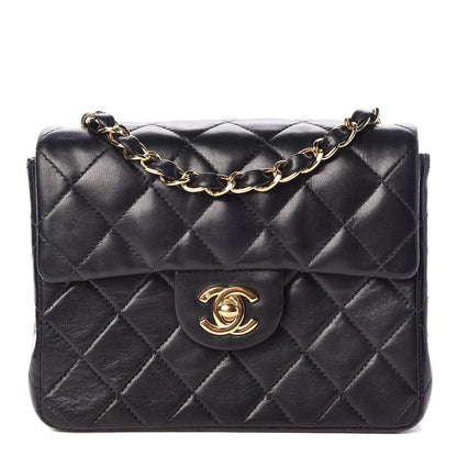 Chanel Lambskin Quilted Mini Square Flap Black 1 of 10