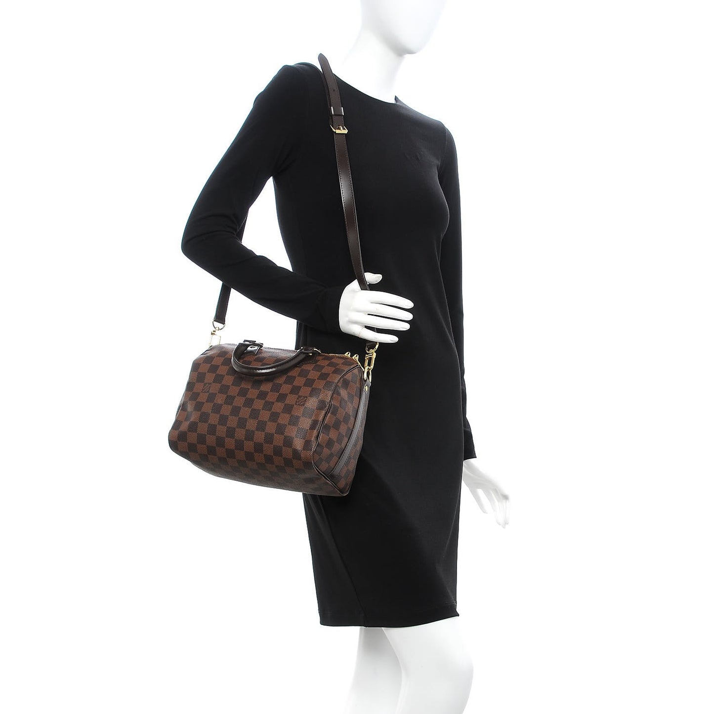 Damier Ebene Speedy Bandouliere 25