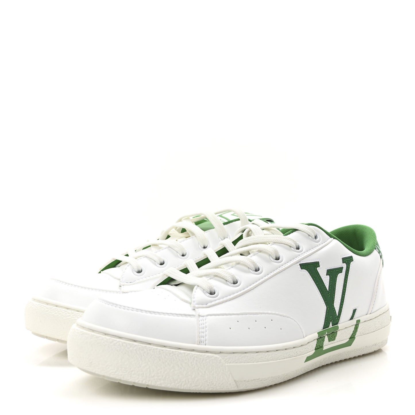 Calfskin Womens Charlie Sneaker 40 White Green