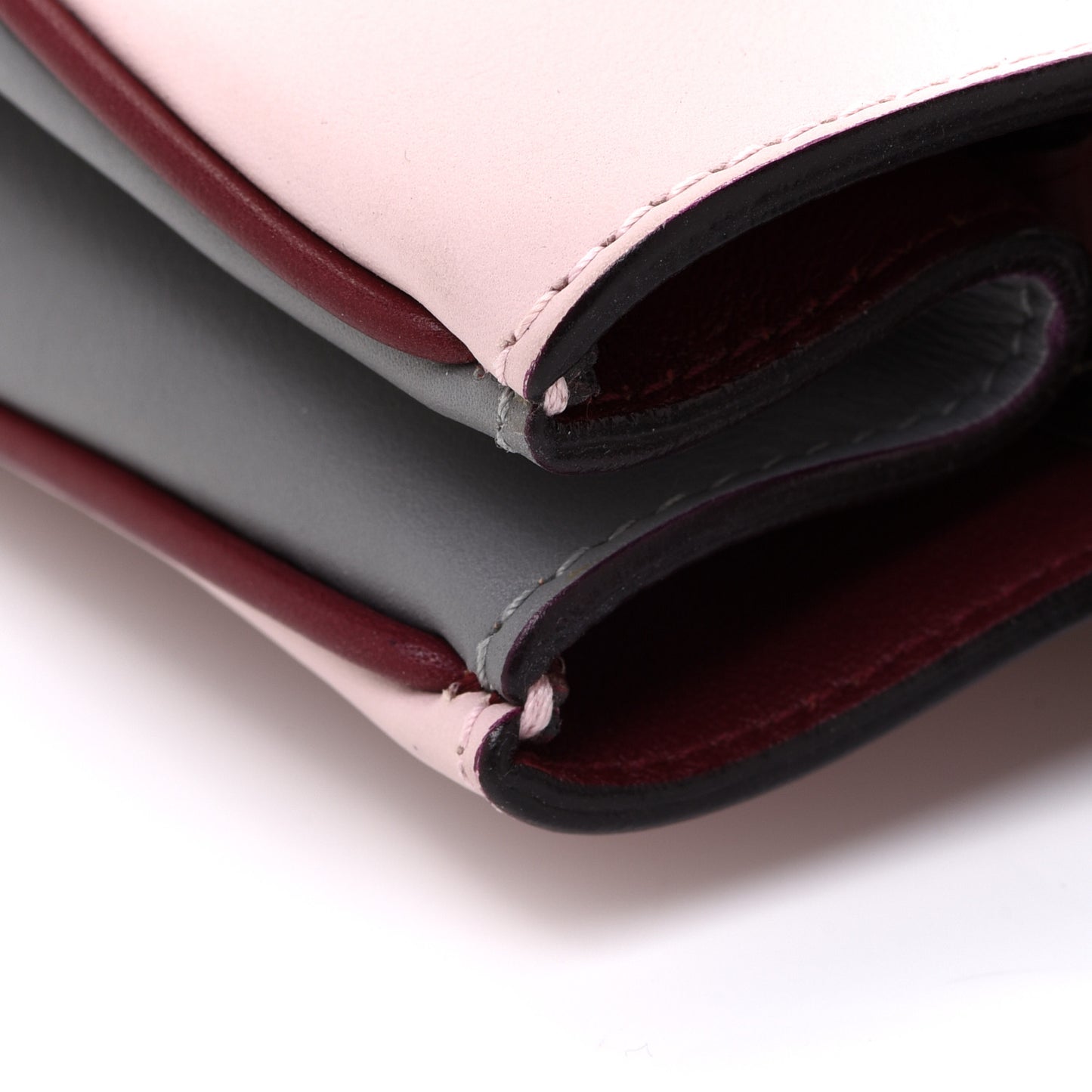 Smooth Calfskin Mini Tri-Color Diorissimo Tote Pink Grey Burgundy