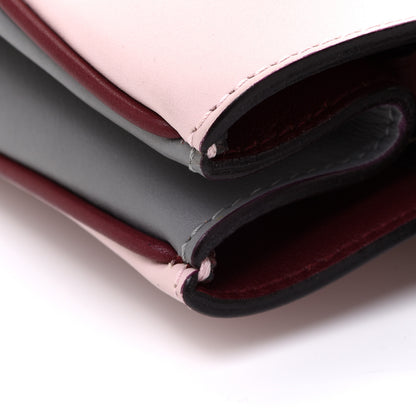 Christian Dior Smooth Calfskin Mini Tri-Color Diorissimo Tote Pink Grey Burgundy 12 of 12
