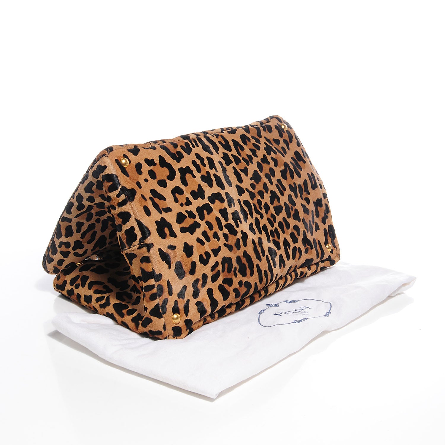 Prada Calf Hair Leopard Print Shopping Tote 4 of 10