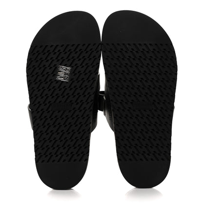 Hermes Calfskin Womens Chypre Sandals 38 Black 5 of 7