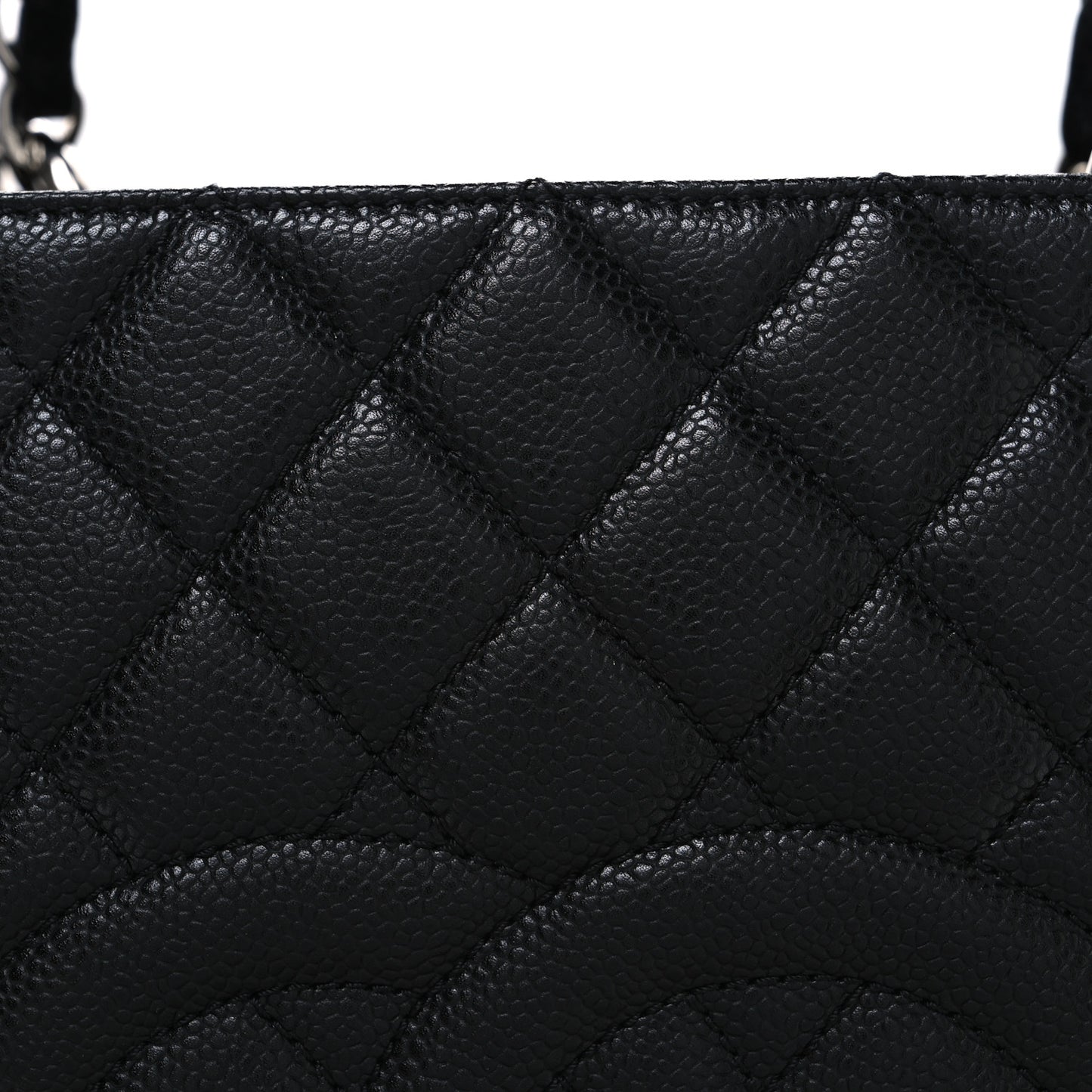Caviar Quilted Grand Shopping Tote GST Black