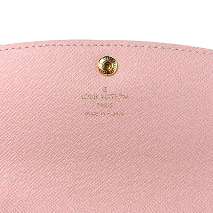 Louis Vuitton Damier Azur Emilie Wallet Rose Ballerine 6 of 11