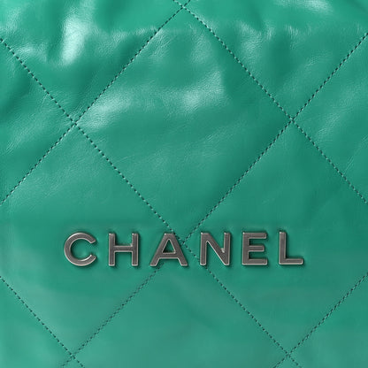 Chanel Shiny Calfskin Quilted Chanel 22 Green 9 of 11