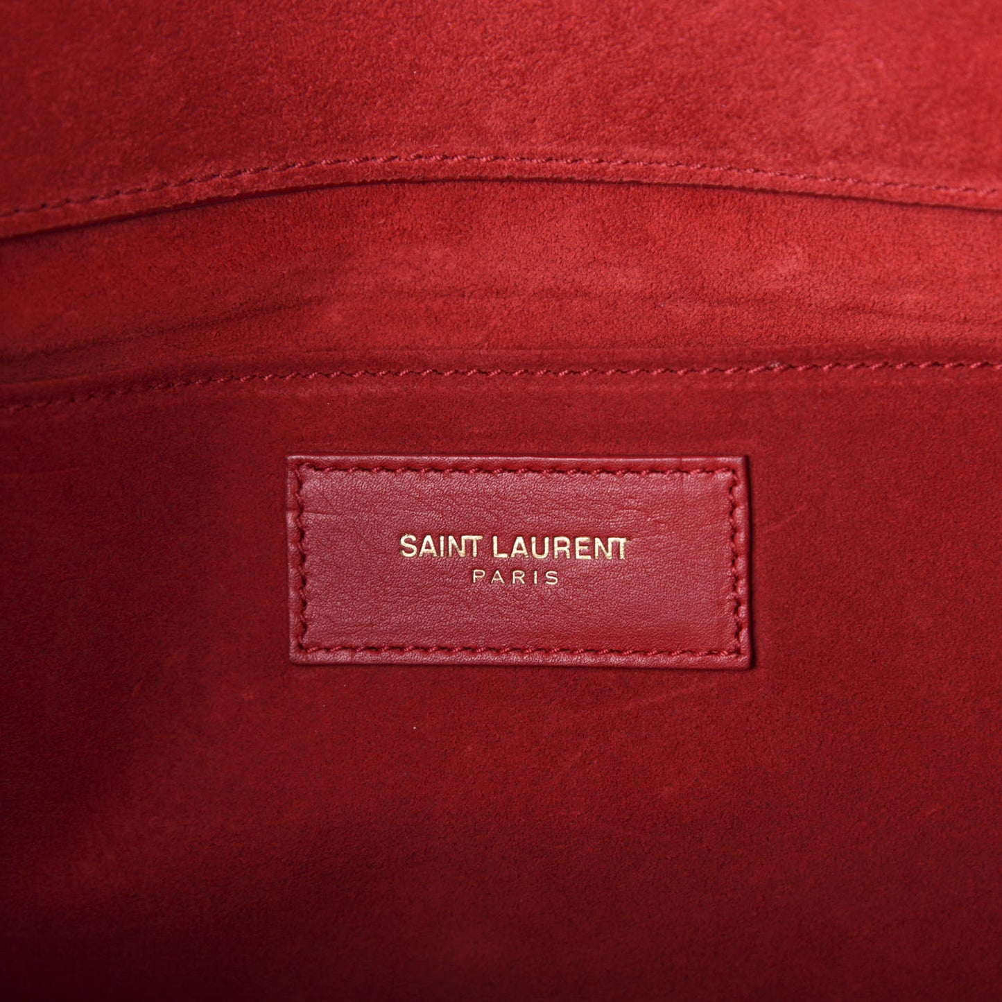 Calfskin Classic Y Ligne Clutch Red