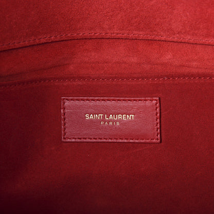 Saint Laurent Calfskin Classic Y Ligne Clutch Red 6 of 7