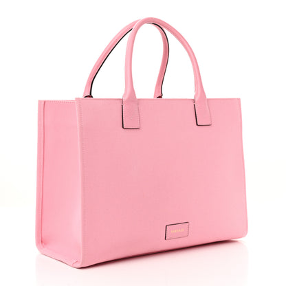 Versace Canvas Suppler Calfskin Cabas GV Signature Tote Pink 3 of 9