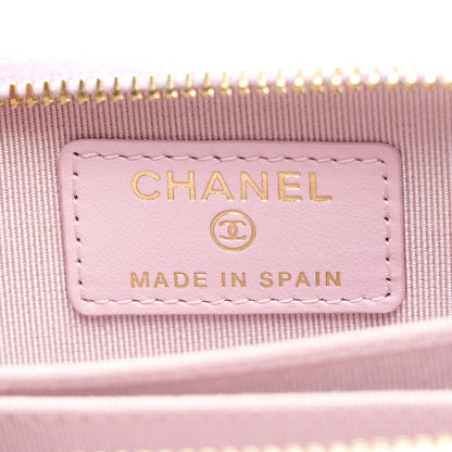 Chanel Caviar Quilted Zip Coin Purse Light Pink 6 of 8