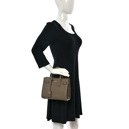 Saint Laurent Grained Calfskin Nano Supple Sac De Jour Dark Beige 2 of 8