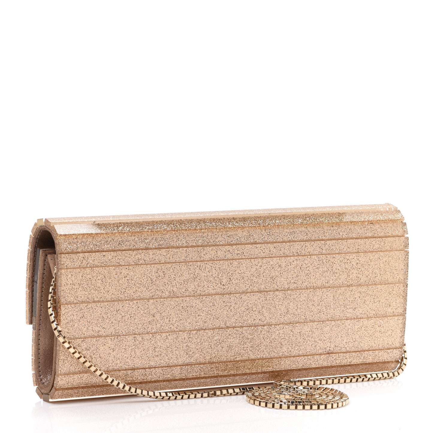 Acrylic Glitter Sweetie Clutch Gold