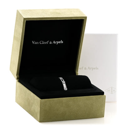 Van Cleef & Arpels 18K White Gold Diamond Perlee Sweet Clovers Bracelet XS 5 of 5