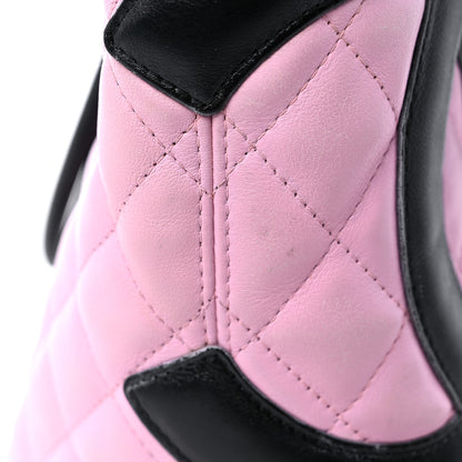 Chanel Calfskin Quilted Large Cambon Tote Pink Black 15 of 20