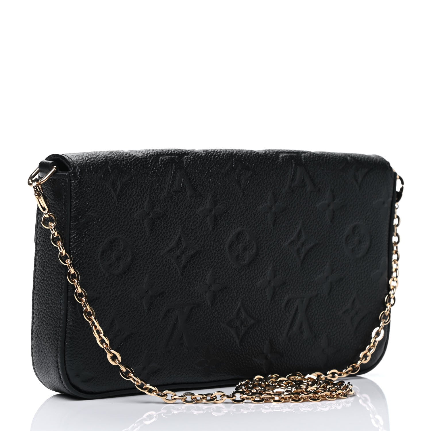 Louis Vuitton Empreinte Pochette Felicie Chain Wallet Black 2 of 5