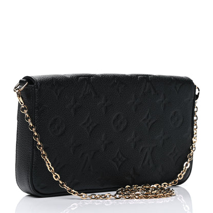 Louis Vuitton Empreinte Pochette Felicie Chain Wallet Black 2 of 5