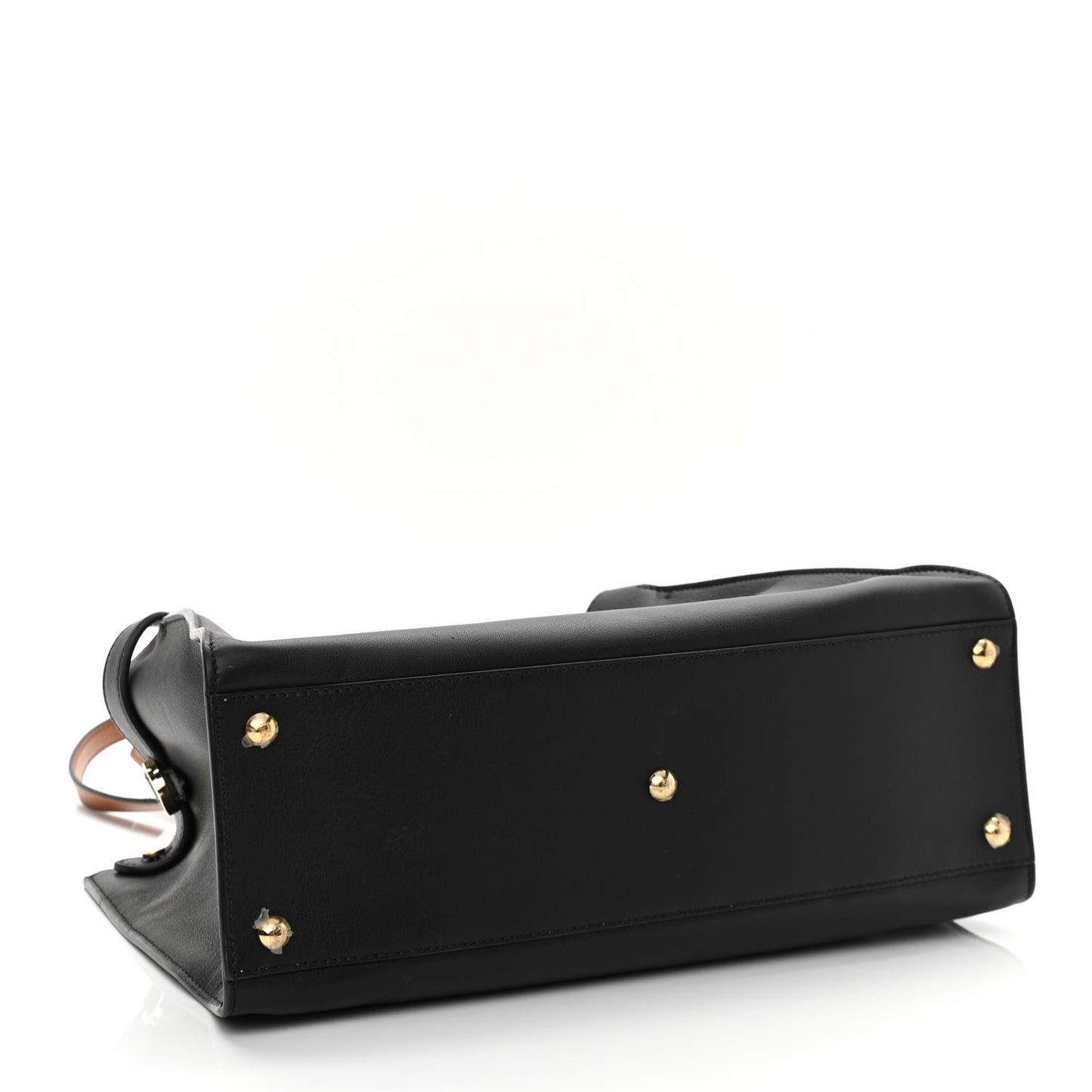 Vitello Seta Century Small Peekaboo X-Tote Black Brandy