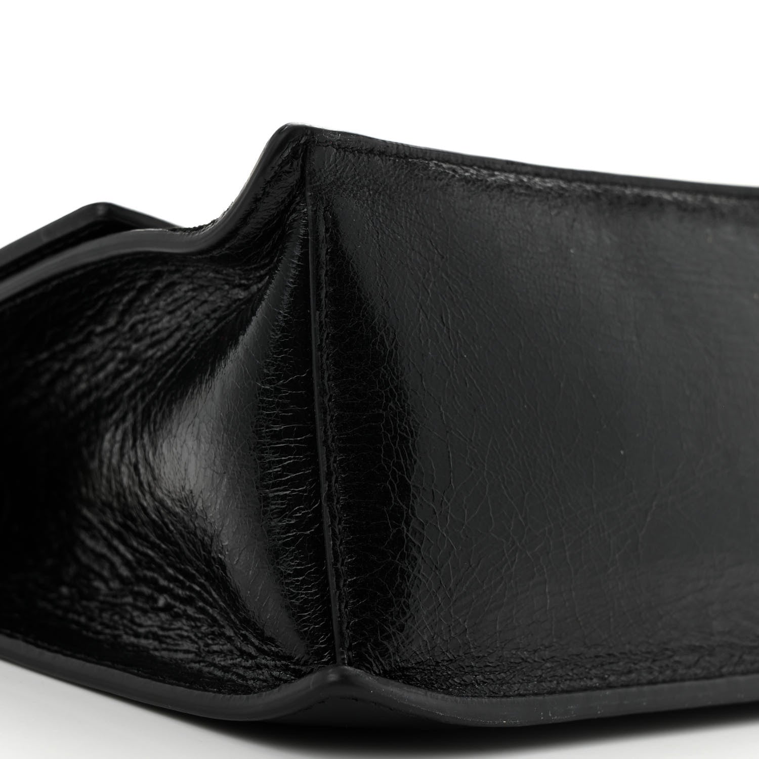 Fendi Agnello Old Shine Small Kan U Shoulder Bag Black 8 of 12