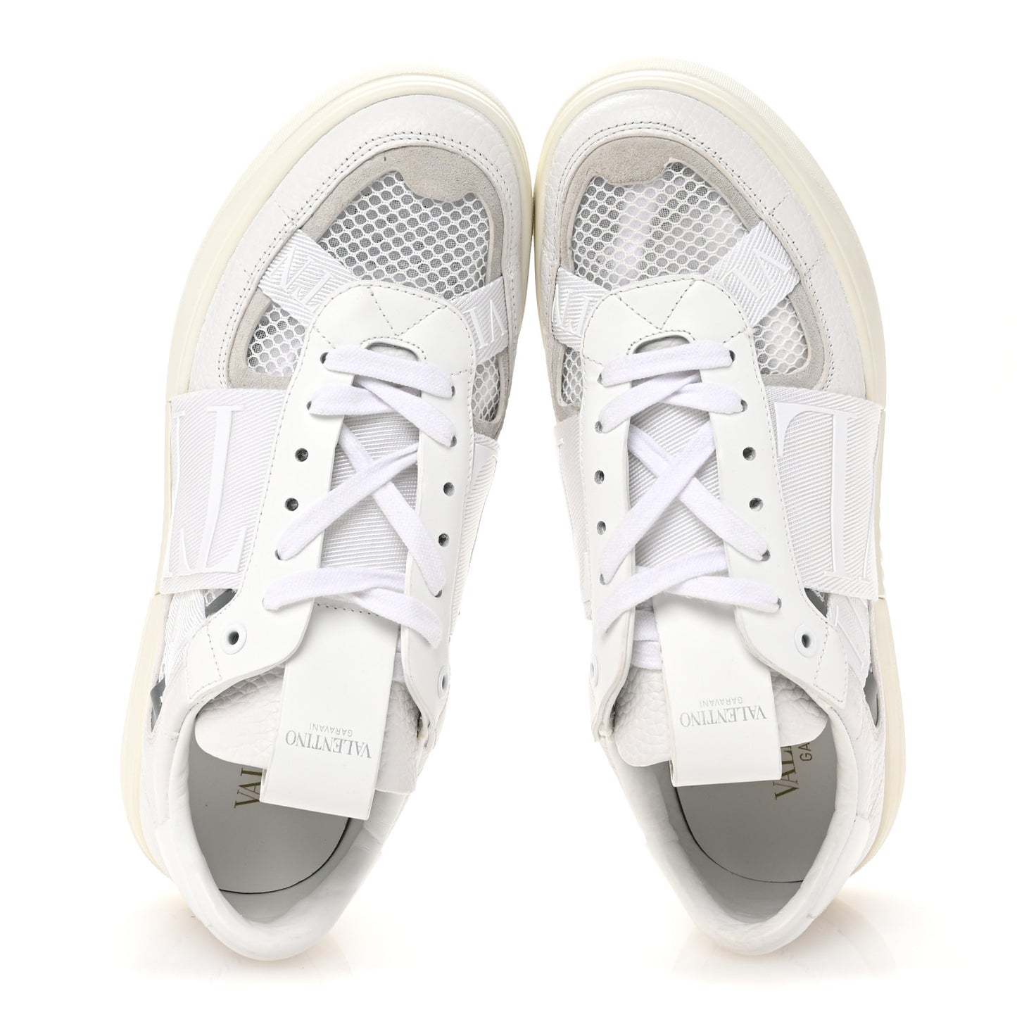 Calfskin Womens VL7N Sneakers 38 White Ice