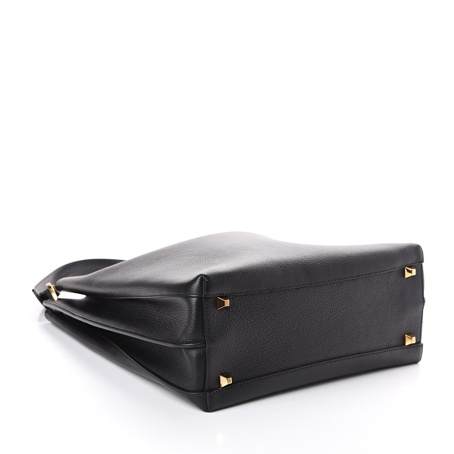 Grained Calfskin Large Milla Hobo Black