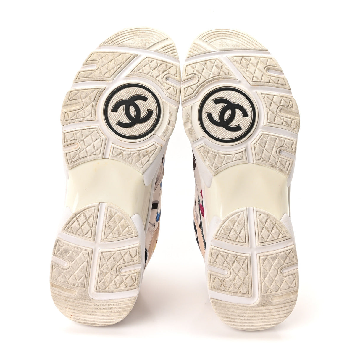 Chanel Satin Suede CC Graffiti Print Sneakers 41 Multicolor 6 of 10