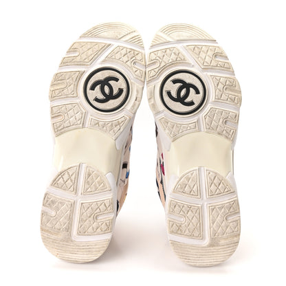 Chanel Satin Suede CC Graffiti Print Sneakers 41 Multicolor 6 of 10