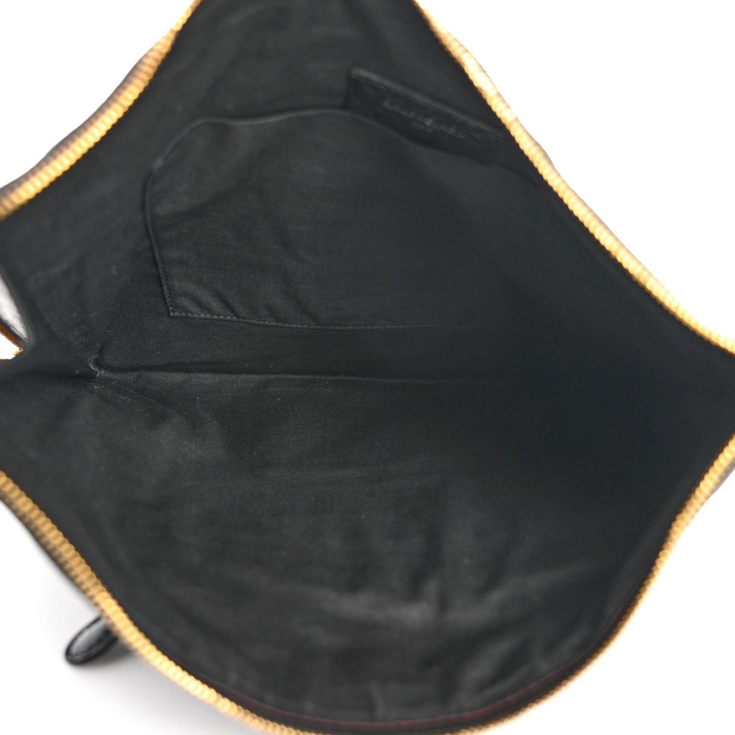 Agneau Giant 12 Gold Hardware Pouch Clutch Black