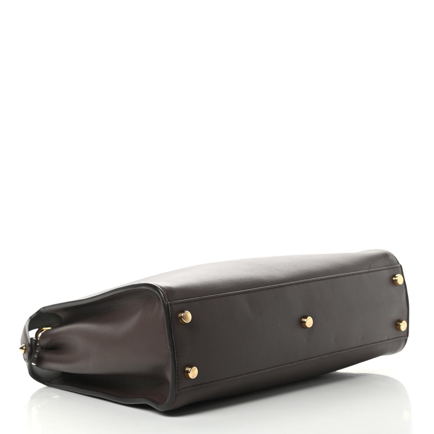 Fendi Vitello Large Peekaboo Iconic Essentially Satchel Brown Light Blue 5 of 16